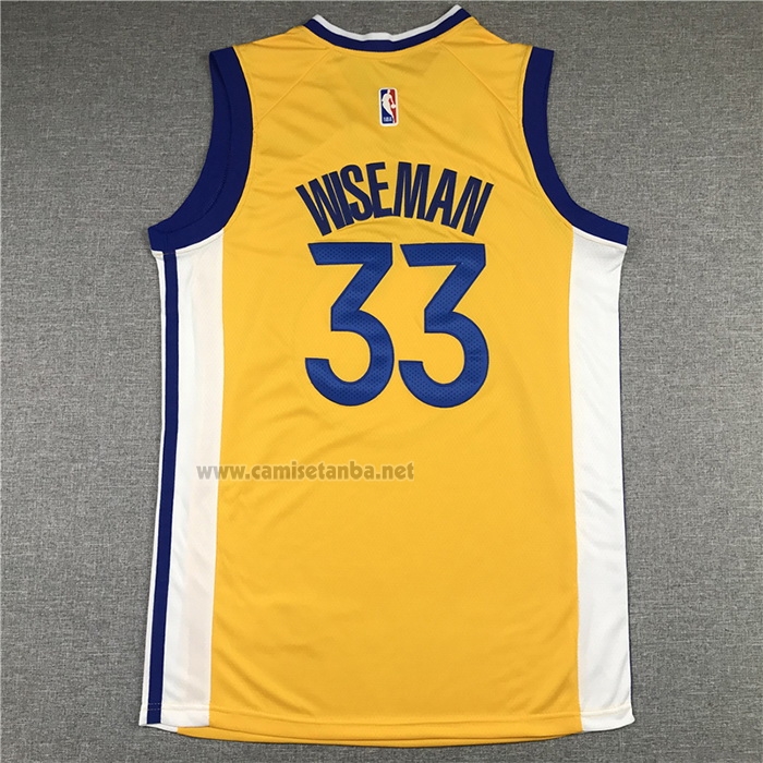 Camiseta Golden State Warriors James Wiseman #33 Statement 2020 Amarillo